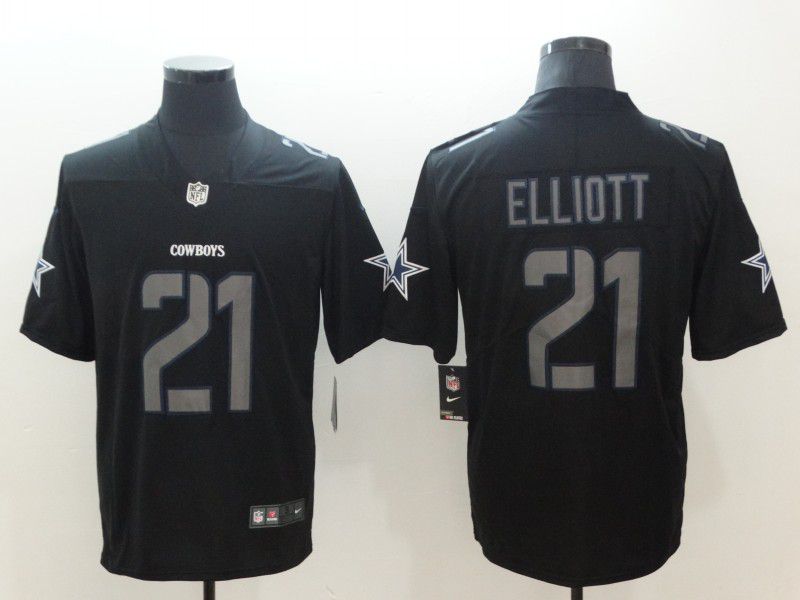 Men Dallas cowboys #21 Elliott Nike Fashion Impact Black Color Rush Limited NFL Jerseys->dallas cowboys->NFL Jersey